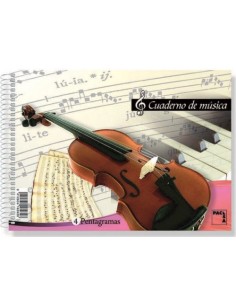 Paq 20 bloc de musica 4º 20h 4 pentagramas 80g pacsa